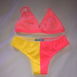 Eau Paix Vie Neon 80’s Bikini Set